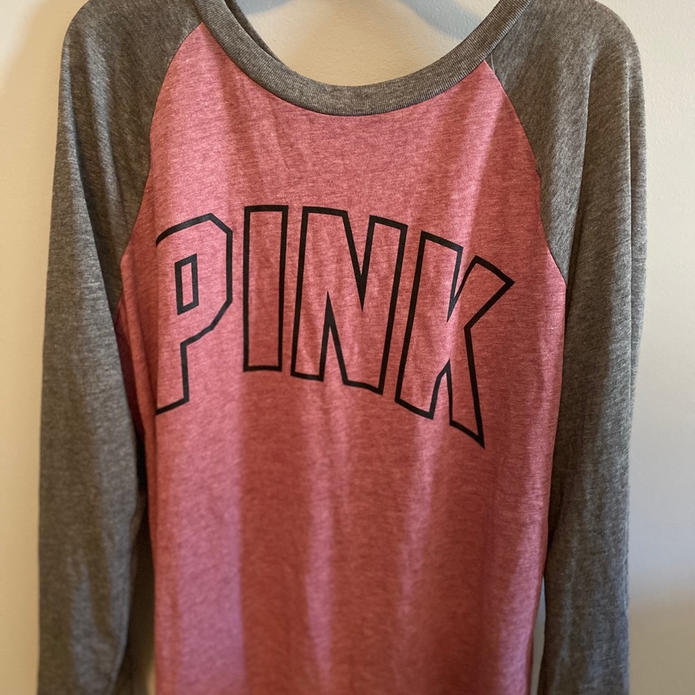PINK Gray and Pink Long Sleeve